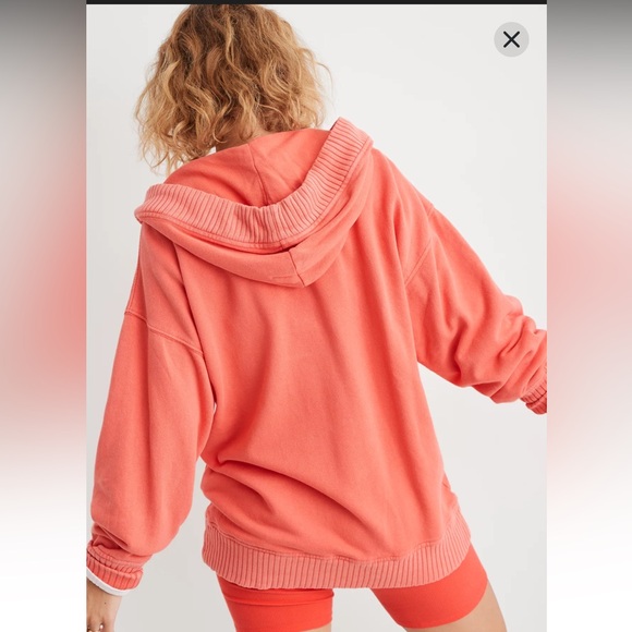 AERIE - Down-To-Earth Henley Hoodie - Light Blue - Picture 2 of 7